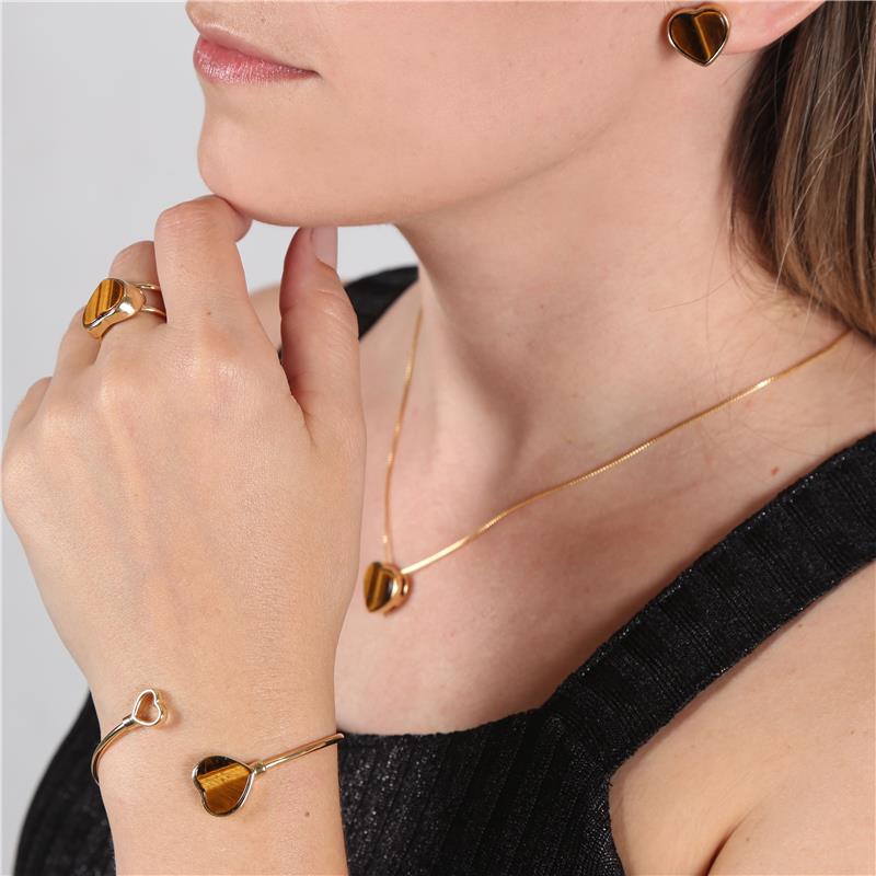 CONJUNTO FOLHEADO A OURO