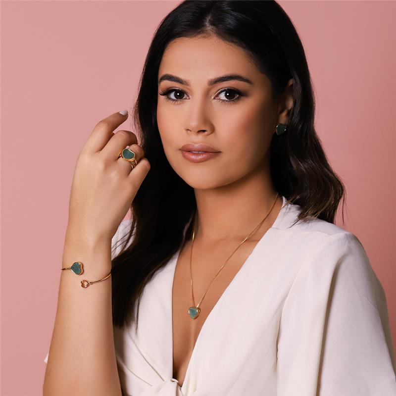 CONJUNTO FOLHEADO A OURO