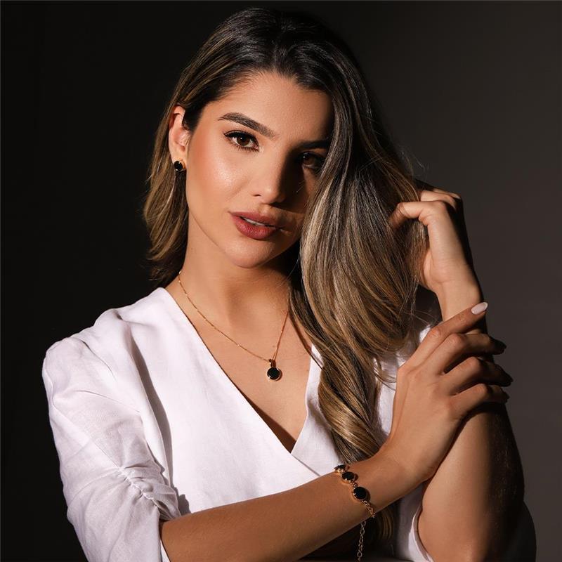 CONJUNTO FOLHEADO A OURO