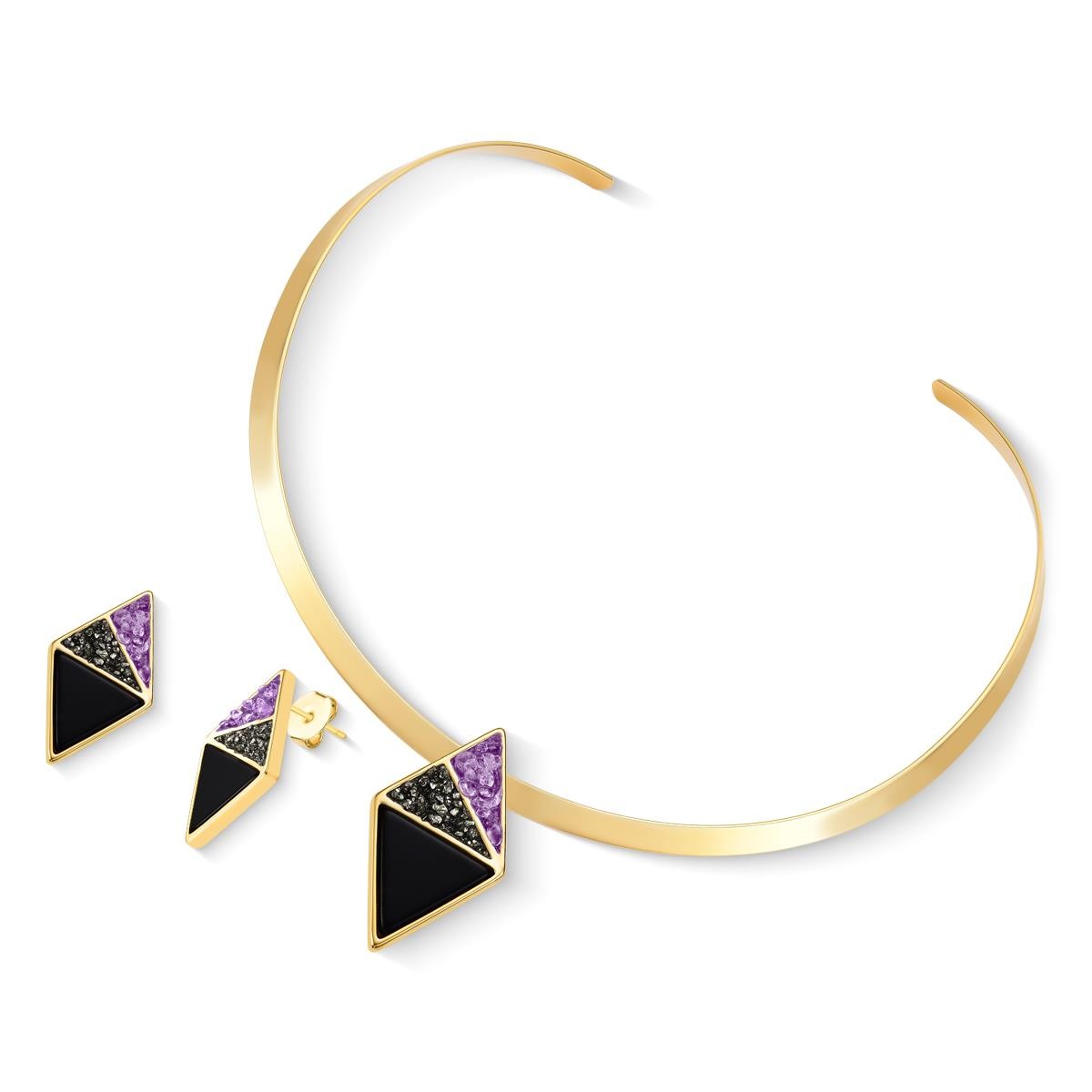 CONJUNTO FOLHEADO A OURO