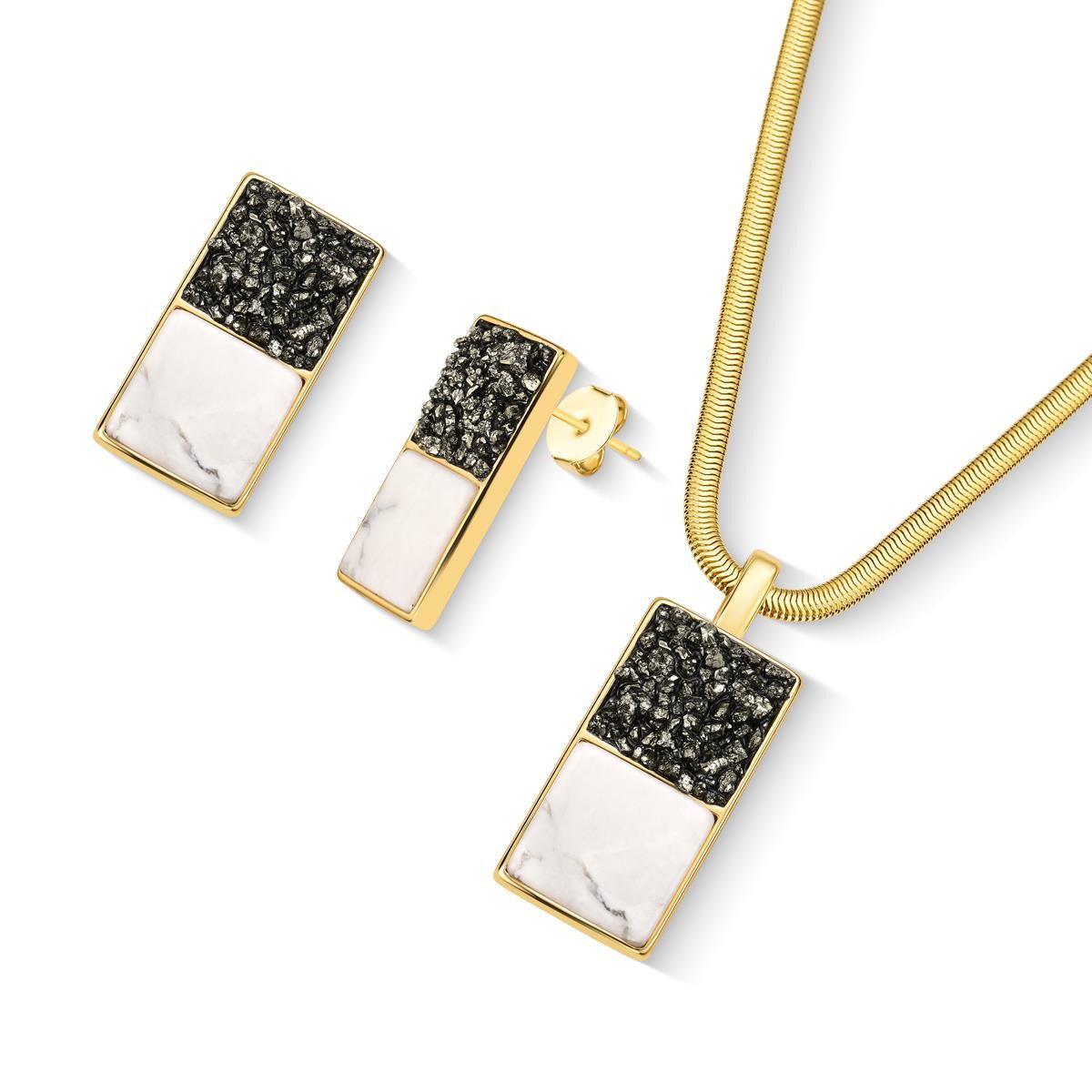 CONJUNTO FOLHEADO A OURO