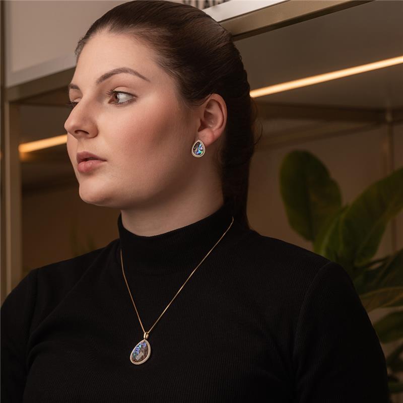 CONJUNTO FOLHEADO A OURO E RÓDIO BRANCO