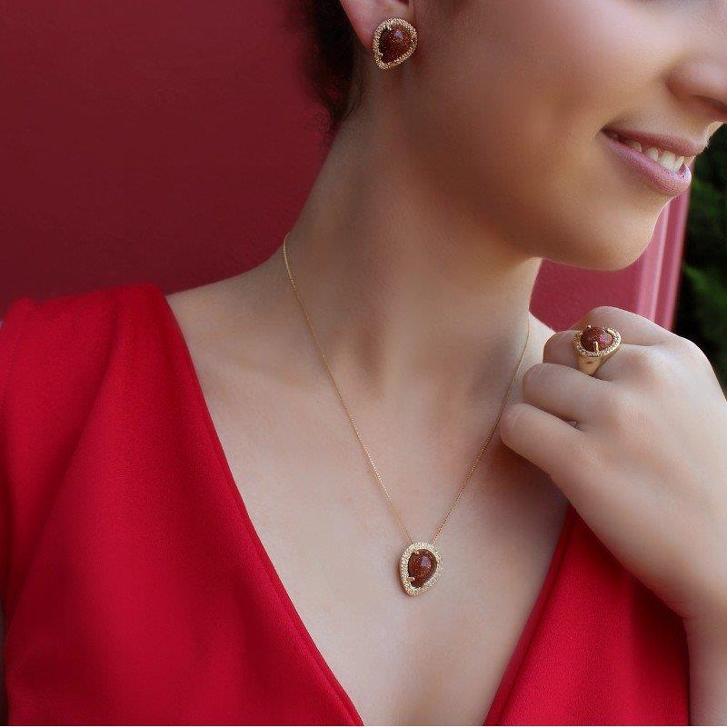 CONJUNTO FOLHEADO A RÓDIO NEGRO