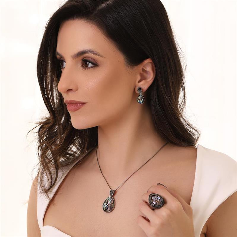 CONJUNTO FOLHEADO A RÓDIO NEGRO