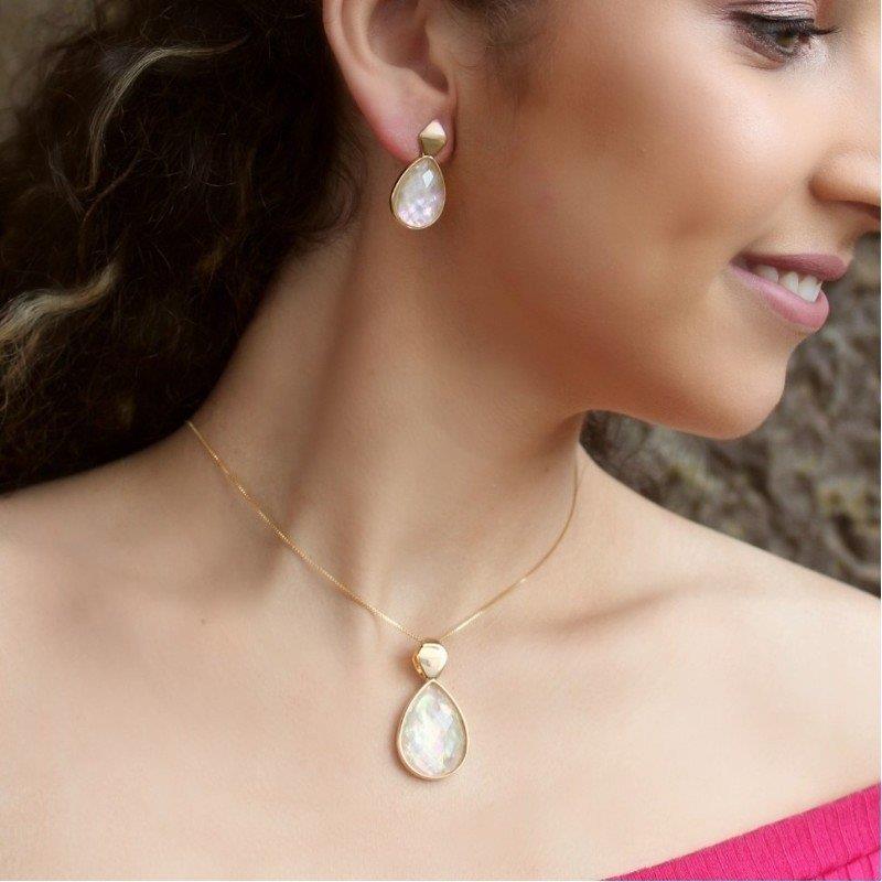 CONJUNTO FOLHEADO A RÓDIO NEGRO