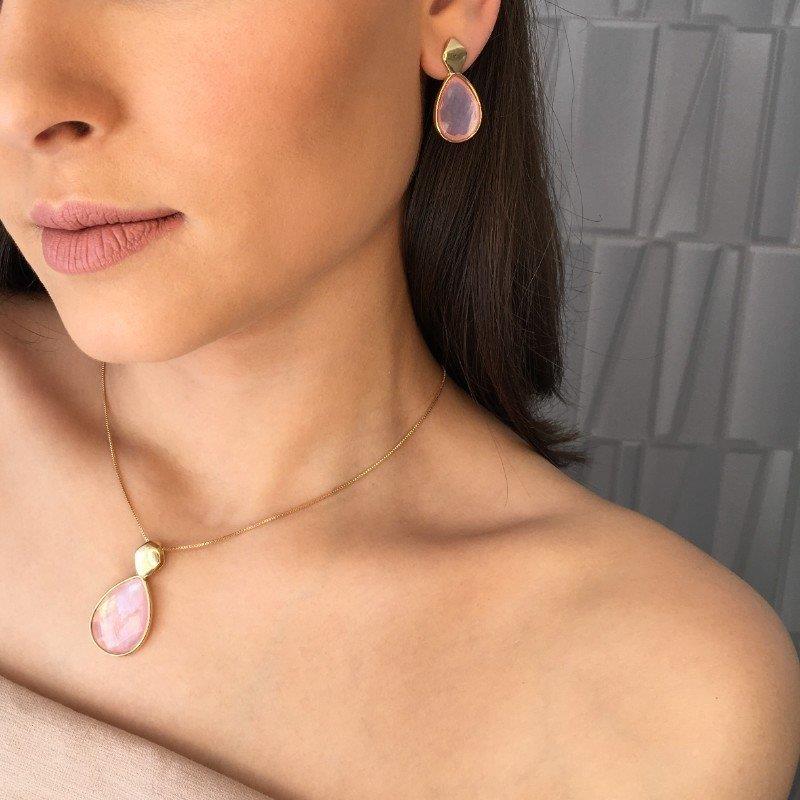 CONJUNTO FOLHEADO A RÓDIO NEGRO