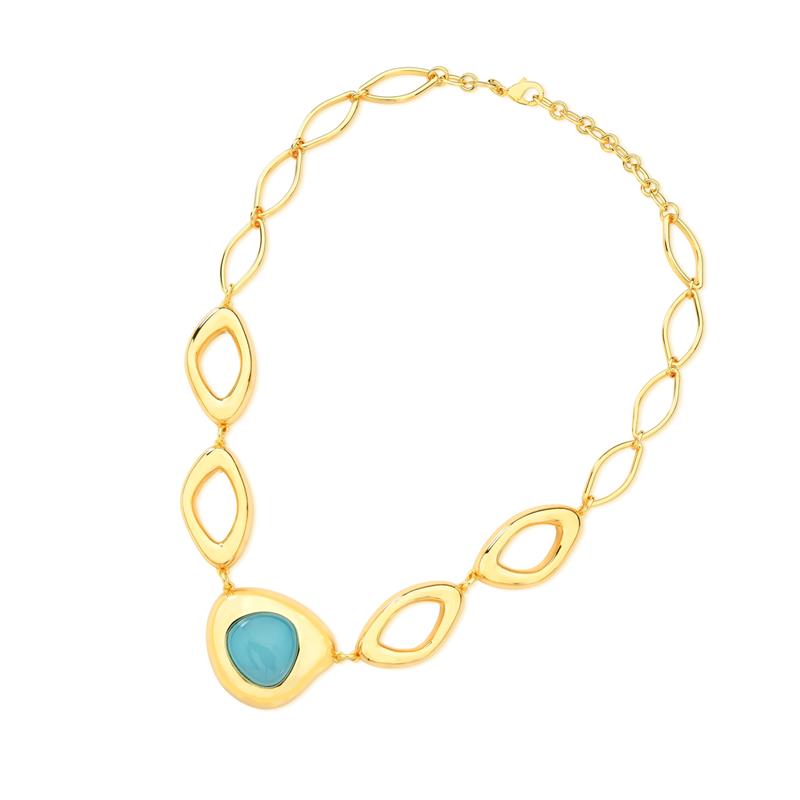 COLAR FOLHEADO A OURO