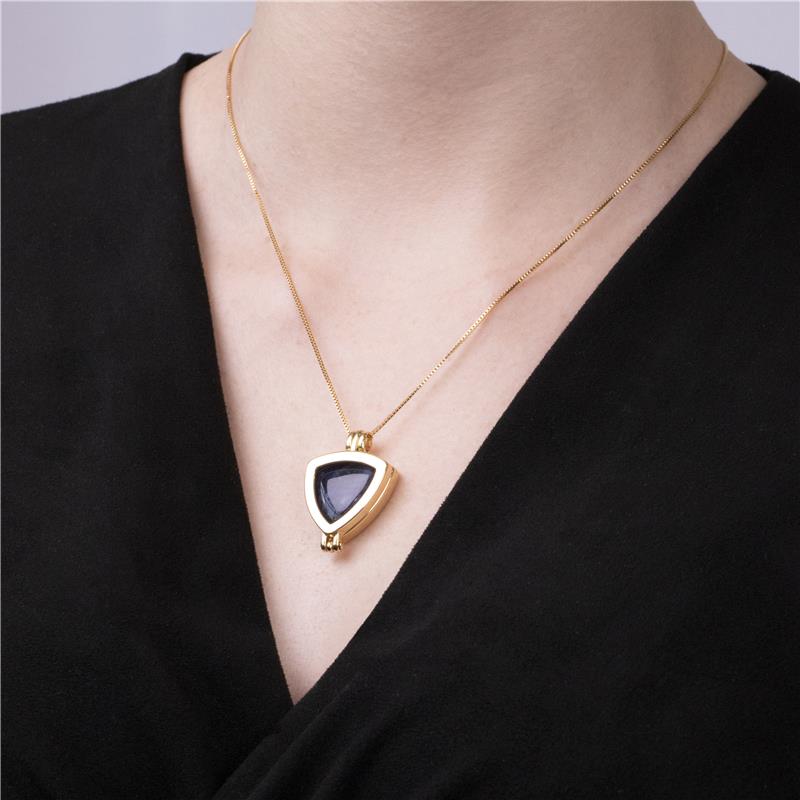 PINGENTE FOLHEADO A RÓDIO NEGRO