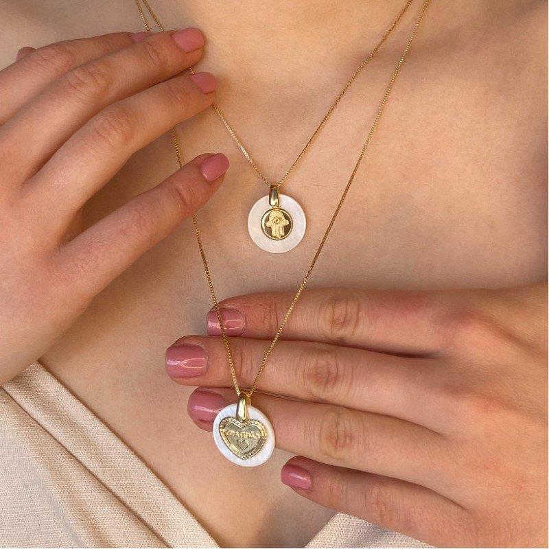 PINGENTE FOLHEADO A OURO