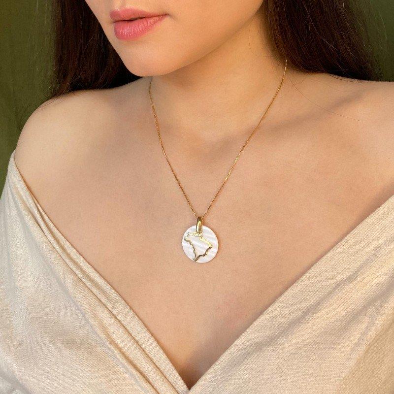 PINGENTE FOLHEADO A OURO