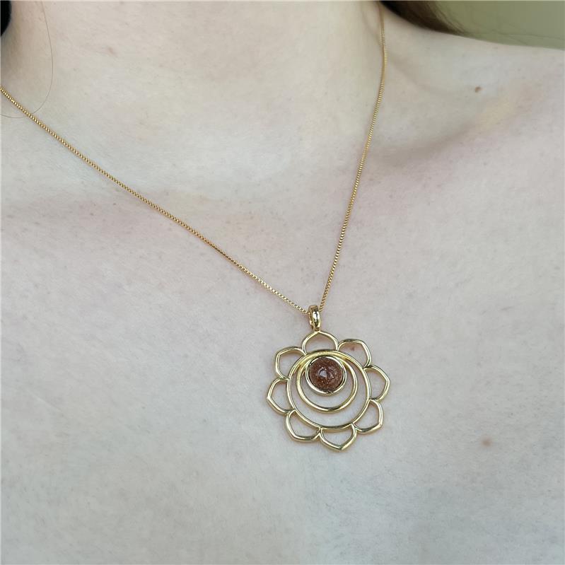 PINGENTE FOLHEADO A OURO