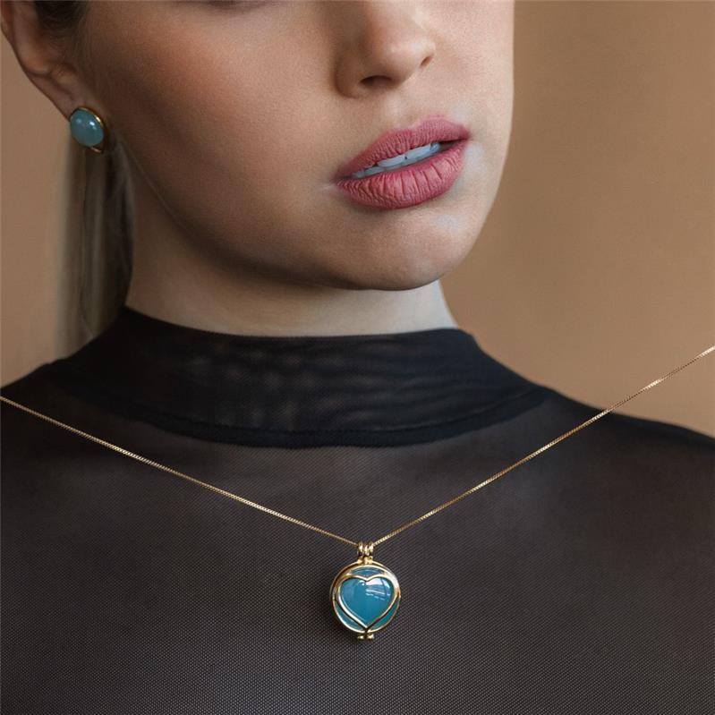 PINGENTE FOLHEADO A OURO COM EFEITO PEROLADO