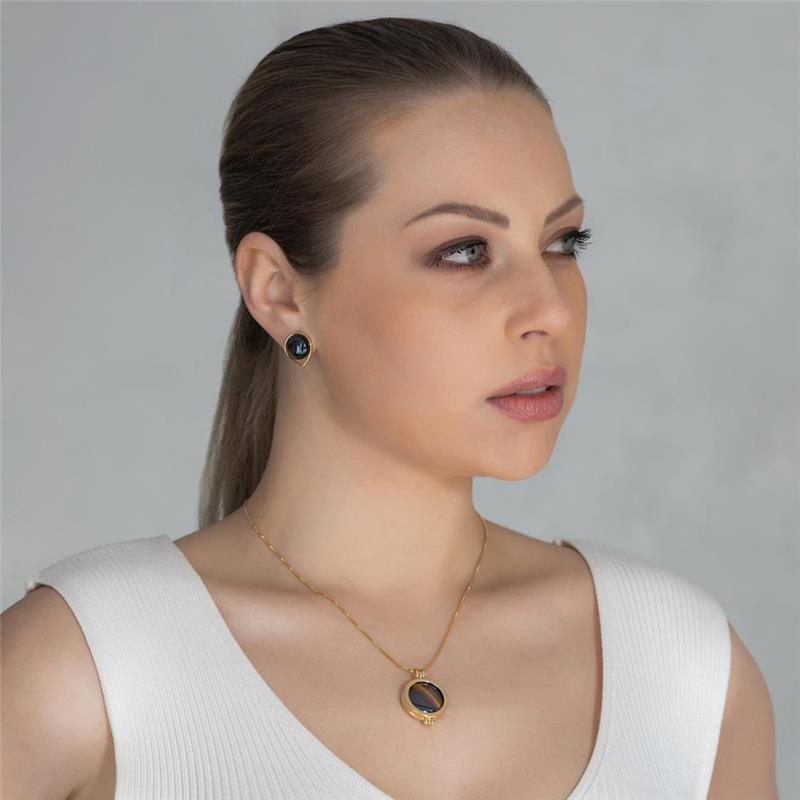 PINGENTE FOLHEADO A OURO COM EFEITO PEROLADO