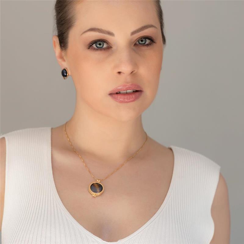 PINGENTE FOLHEADO A OURO COM EFEITO PEROLADO