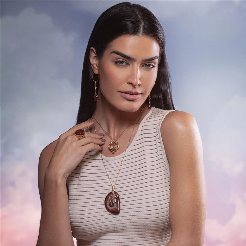 PINGENTE SEM CORRENTE FOLHEADO A OURO