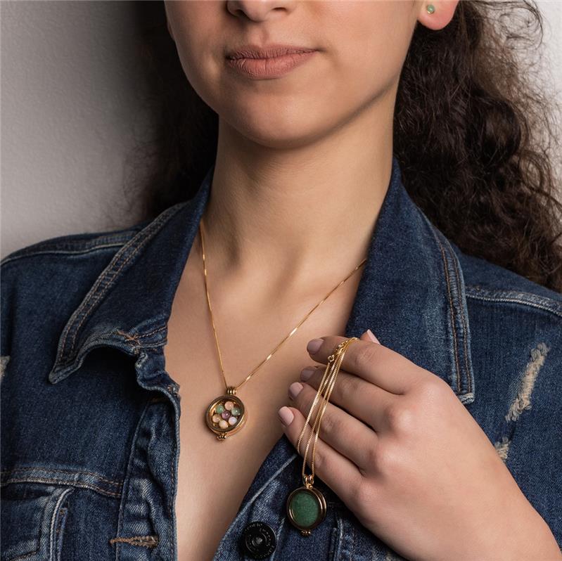 PINGENTE FOLHEADO A RÓDIO NEGRO