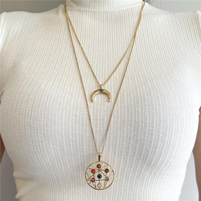 PINGENTE FOLHEADO A PRATA