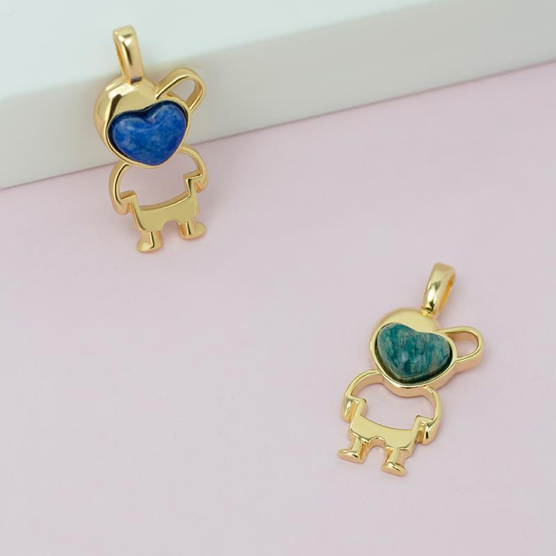 PINGENTE FOLHEADO A OURO