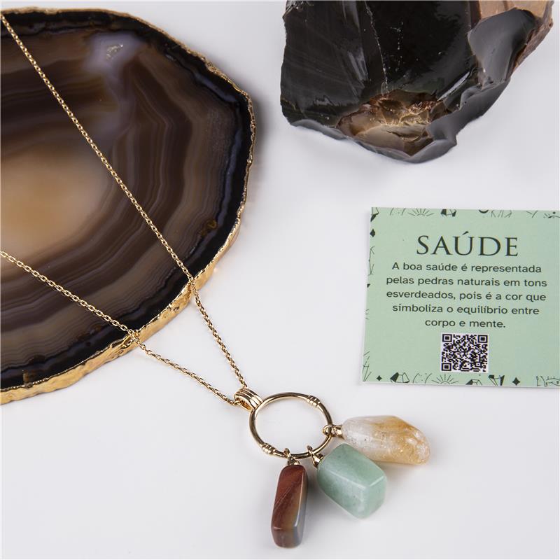 PINGENTE FOLHEADO A OURO - SAÚDE