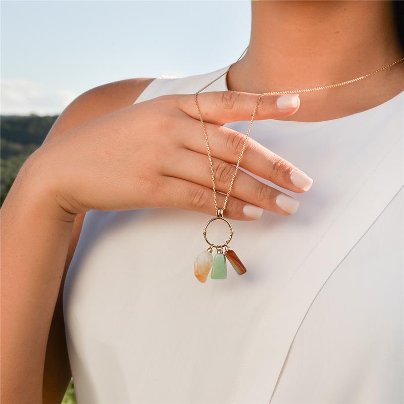 PINGENTE FOLHEADO A OURO - SAÚDE