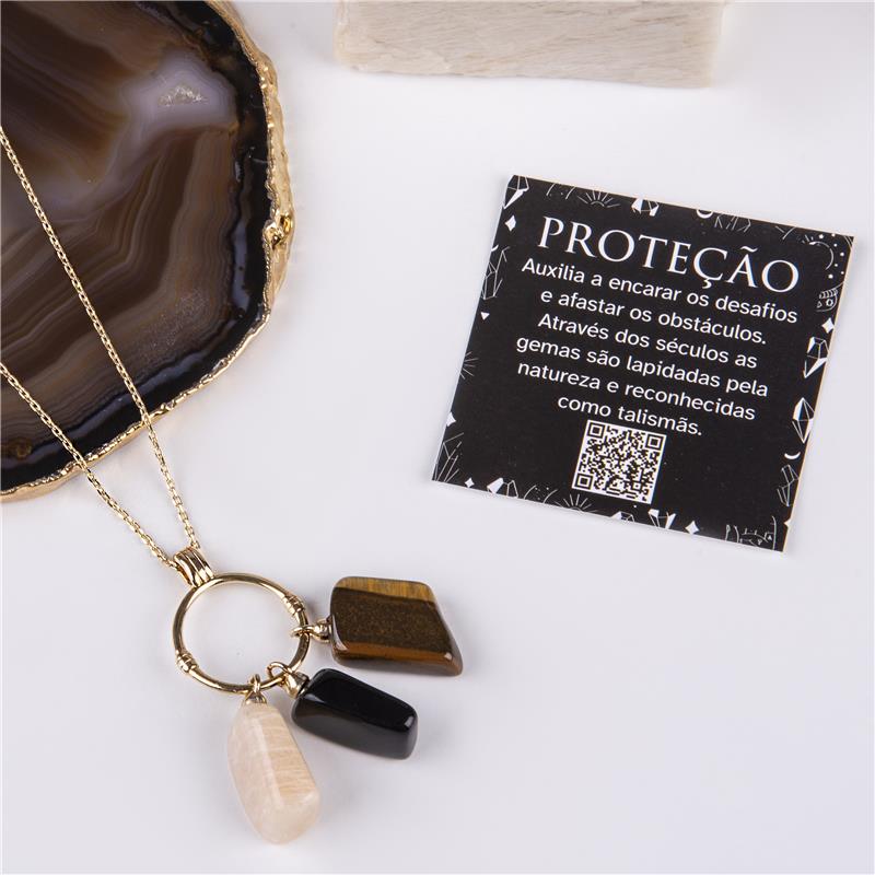 PINGENTE FOLHEADO A OURO - PROTEÇÃO