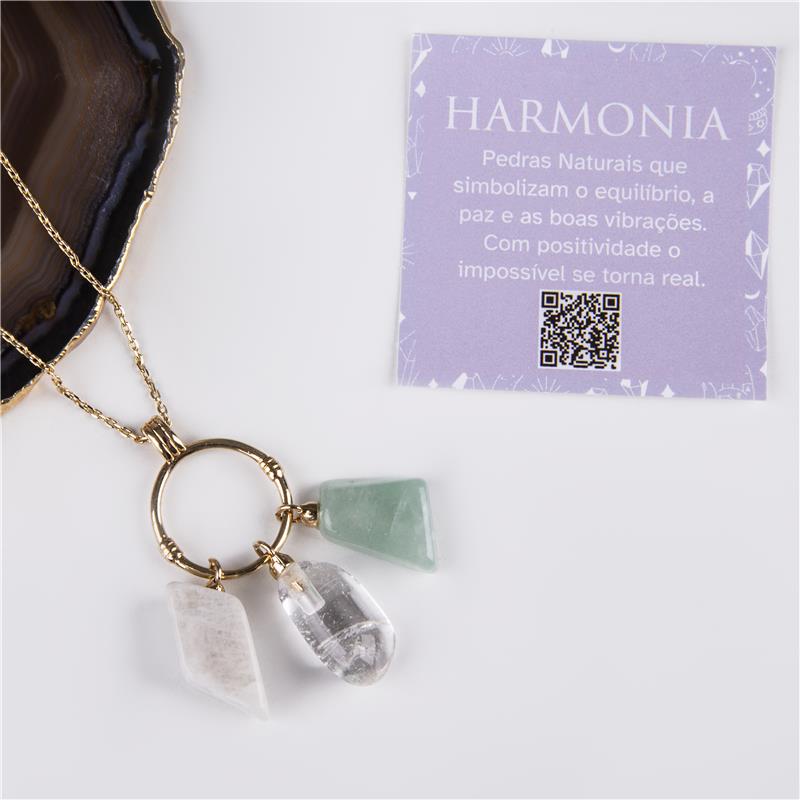 PINGENTE FOLHEADO A OURO - HARMONIA 
