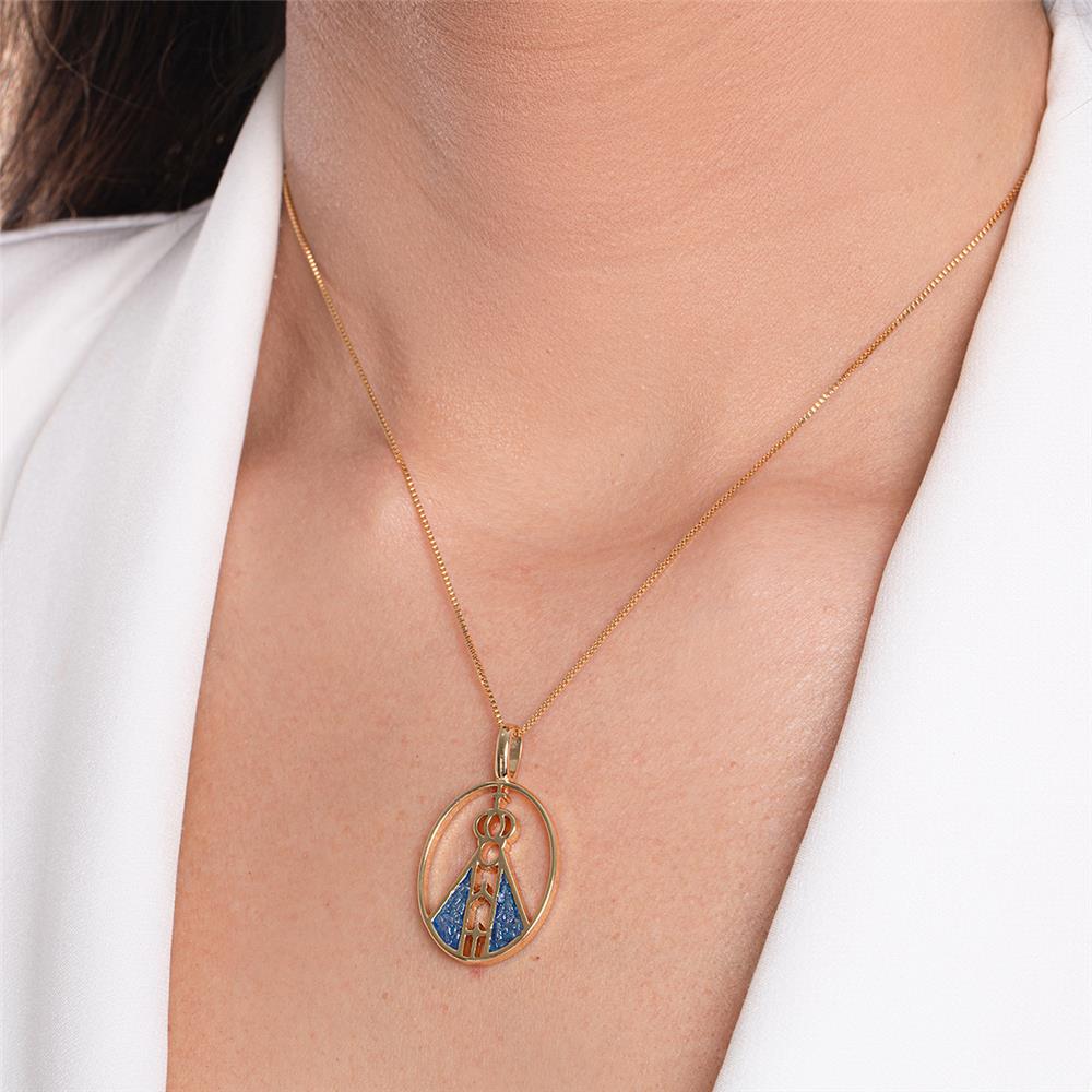 PINGENTE FOLHEADO A OURO