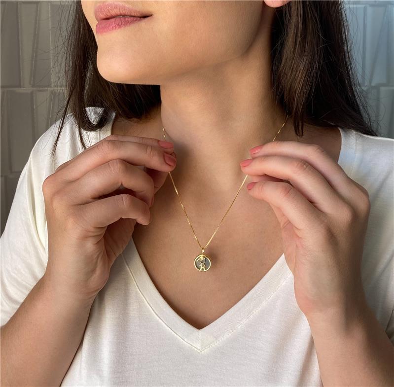 PINGENTE FOLHEADO A OURO