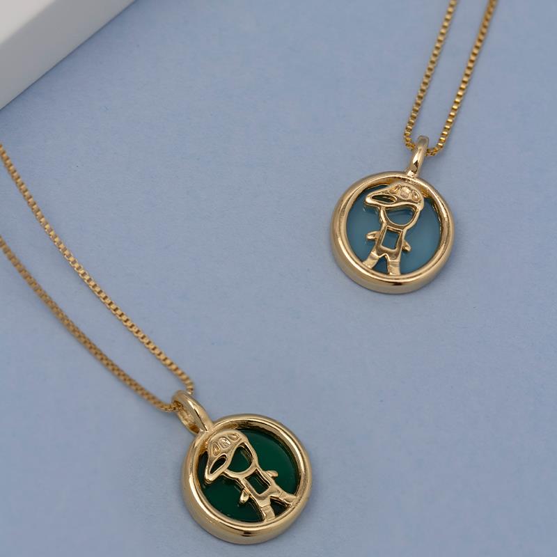 PINGENTE FOLHEADO A OURO