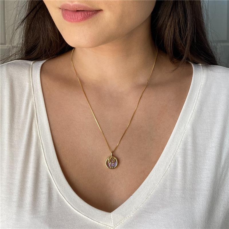 PINGENTE FOLHEADO A OURO