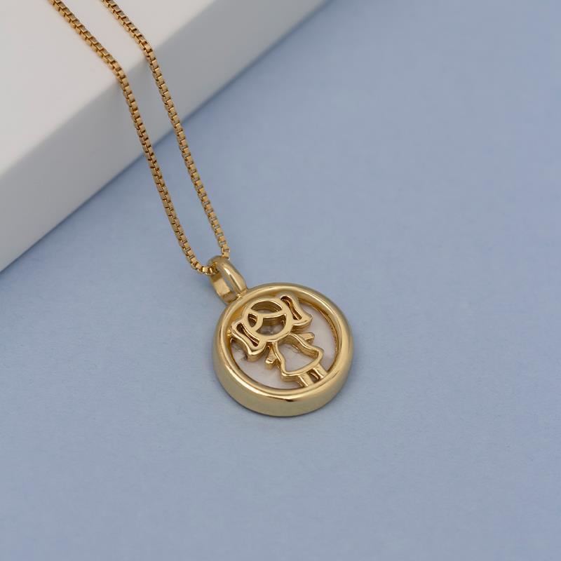 PINGENTE FOLHEADO A OURO