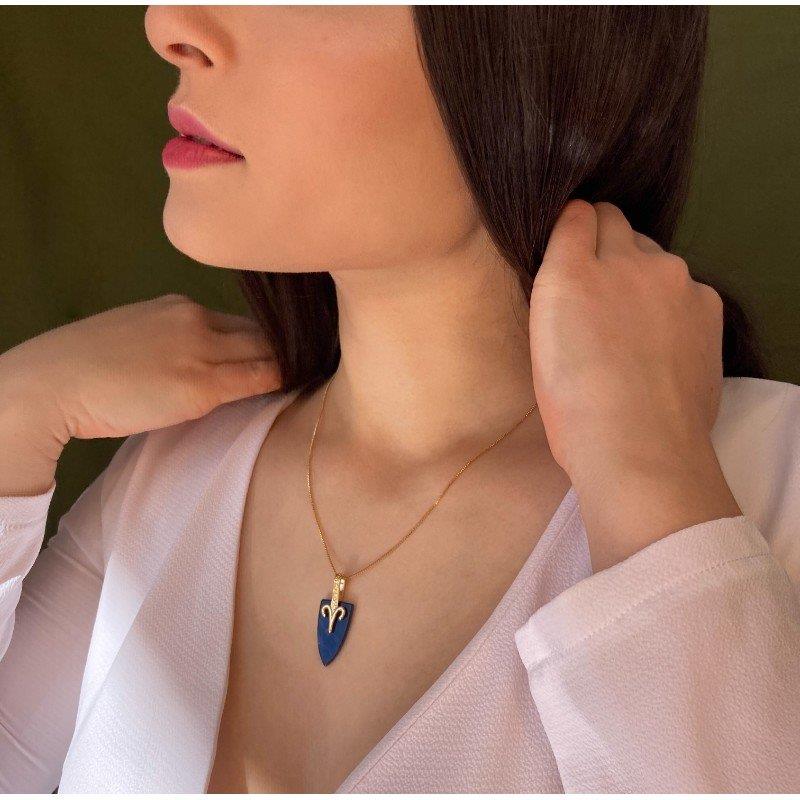 PINGENTE ÁRIES FOLHEADO A OURO 