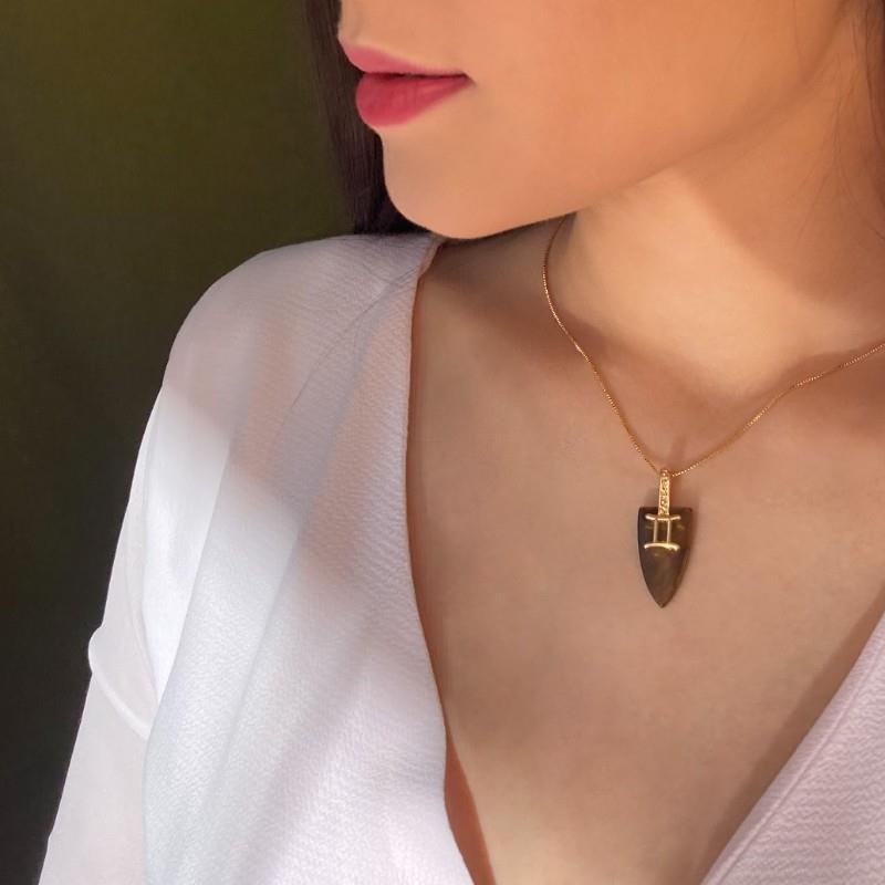 PINGENTE GÊMEOS FOLHEADO A OURO