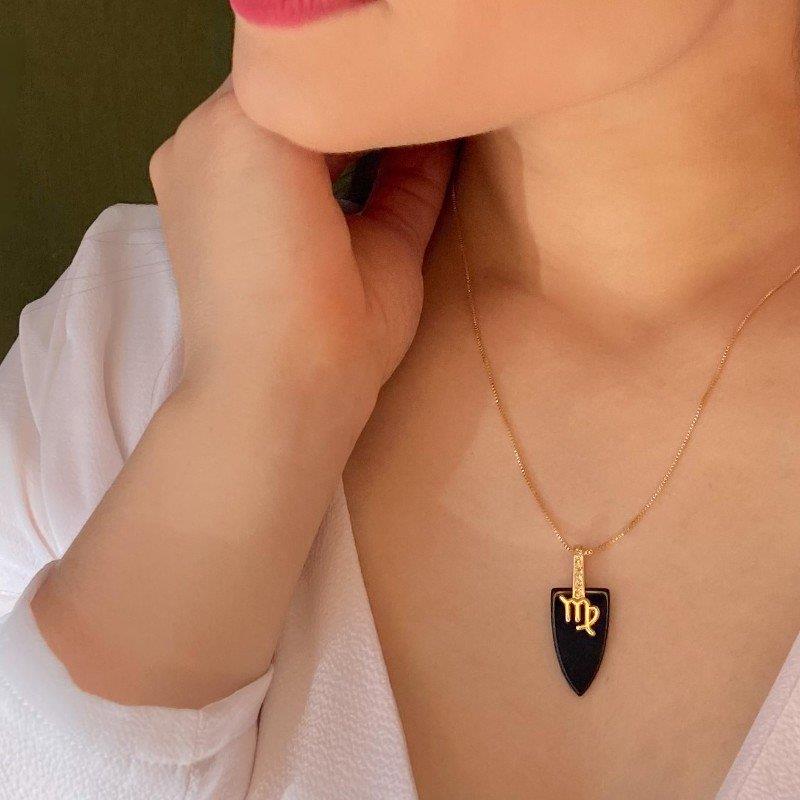 PINGENTE VIRGEM FOLHEADO A OURO