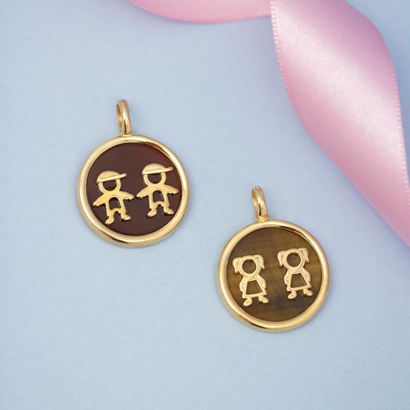 PINGENTE FOLHEADO A OURO