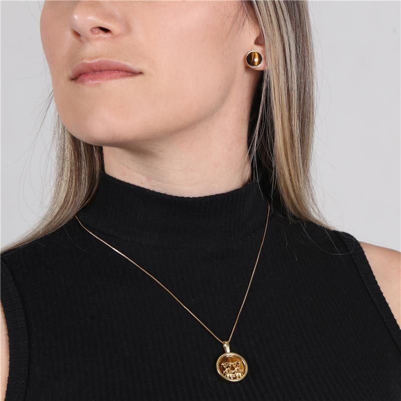 PINGENTE FOLHEADO A OURO