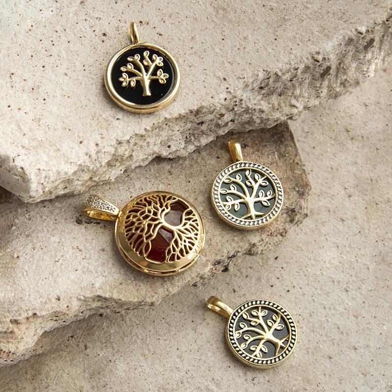 PINGENTE FOLHEADO A OURO E RÓDIO BRANCO