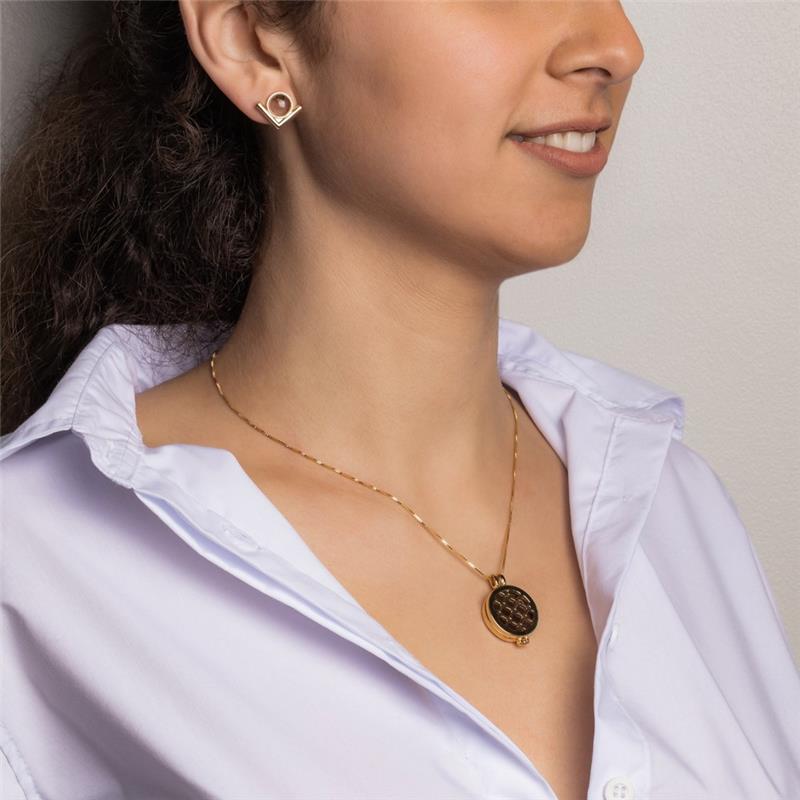 PINGENTE FOLHEADO A RÓDIO NEGRO