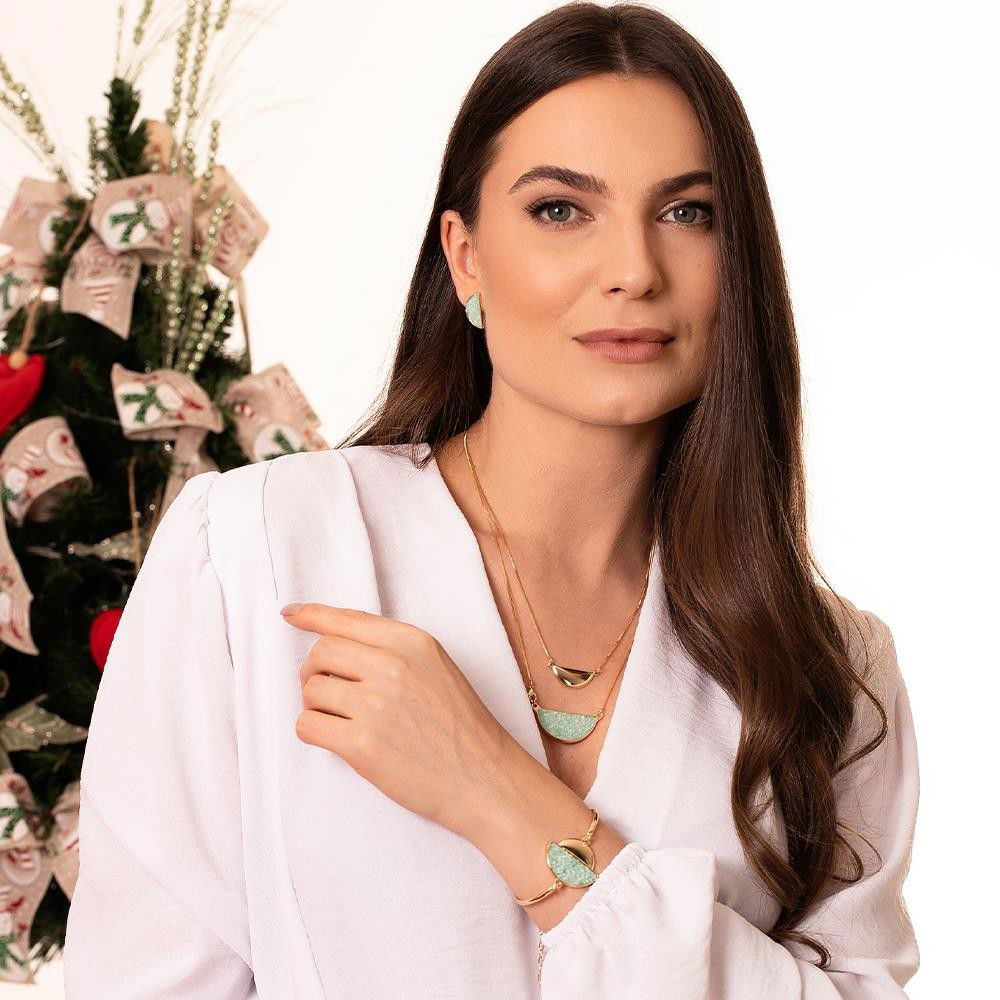 PULSEIRA FOLHEADO A OURO