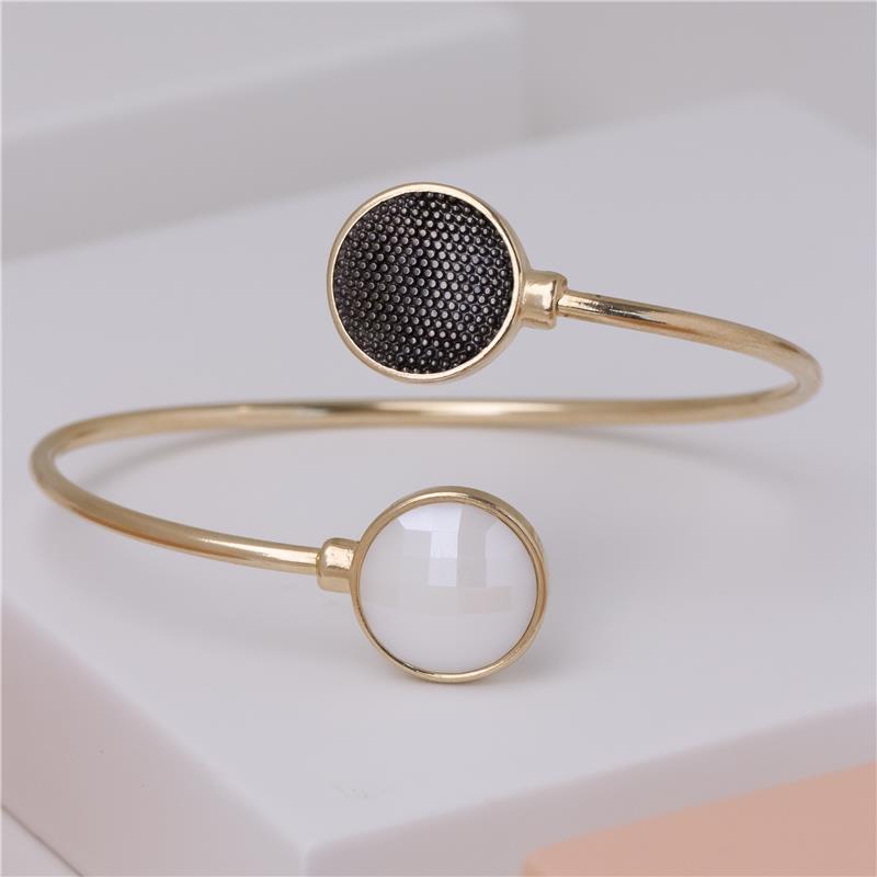 PULSEIRA FOLHEADO A OURO E RÓDIO NEGRO