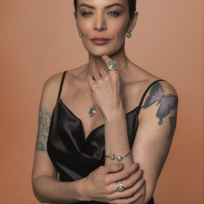 PULSEIRA FOLHEADO A OURO E RÓDIO BRANCO