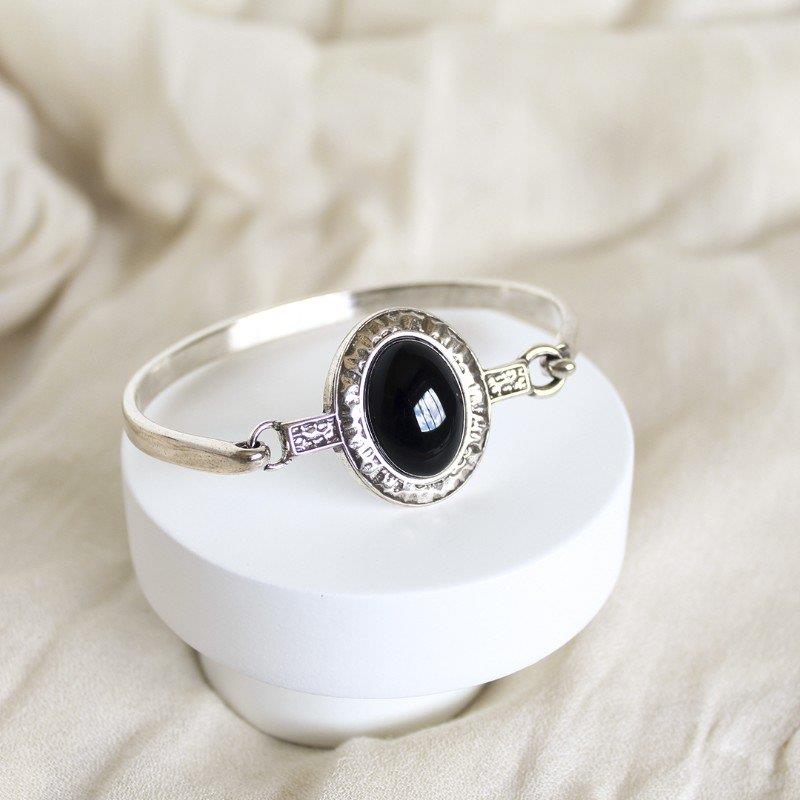 PULSEIRA FOLHEADO A PRATA ENVELHECIDA