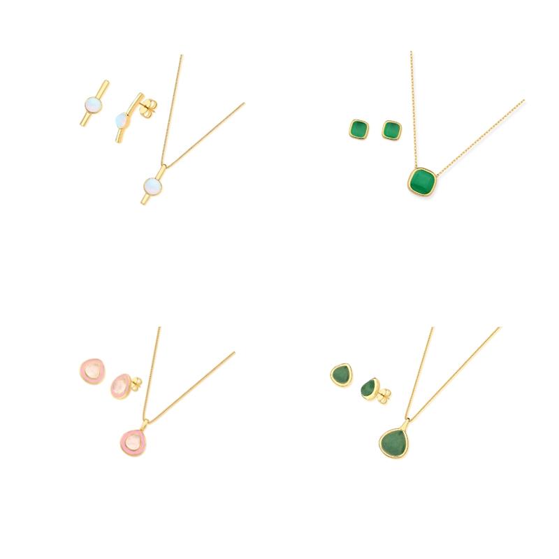 COMBO DE CONJUNTOS FOLHEADO A OURO