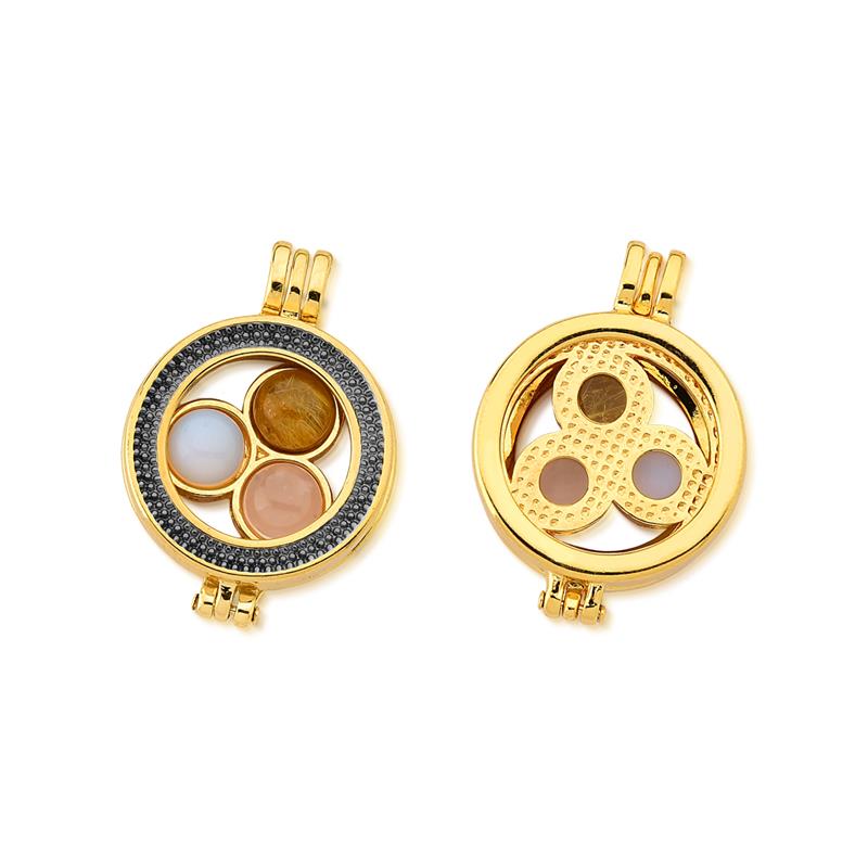 COMBO FOLHEADO A OURO E RÓDIO NEGRO