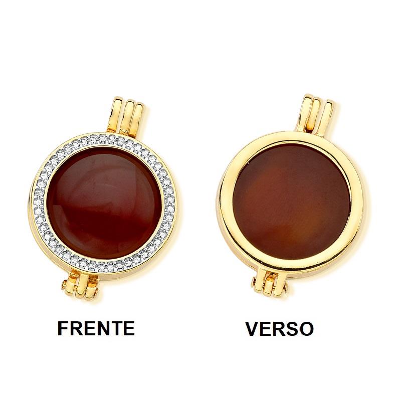 COMBO FOLHEADO A OURO E RÓDIO BRANCO