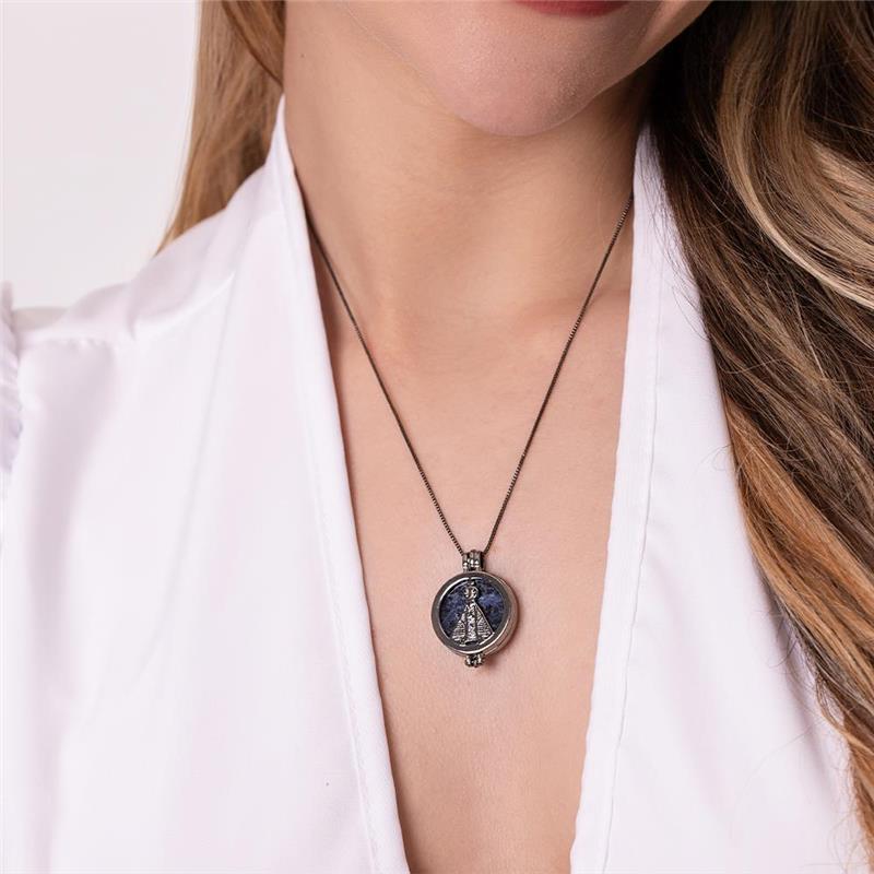 COMBO RELICÁRIO FOLHEADO A RÓDIO NEGRO