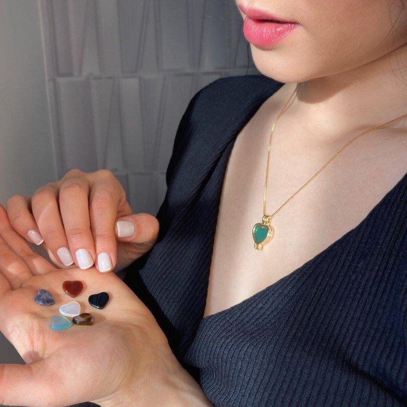 PEDRA CORAÇÃO PARA RELICÁRIO