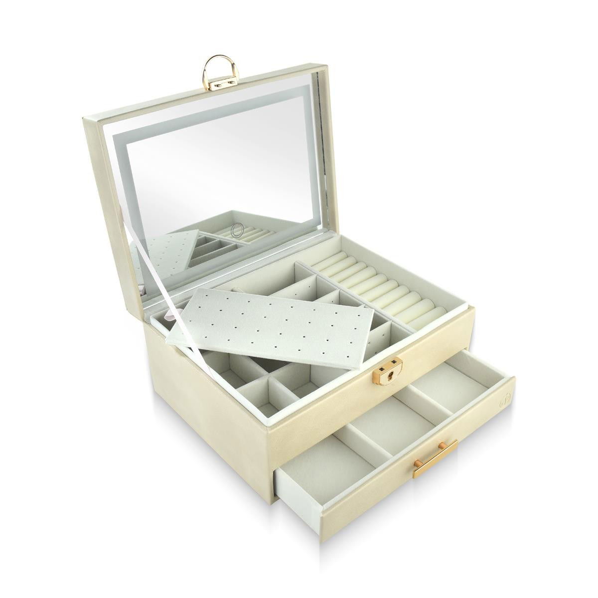 MALETA MÉDIA COM LED E GAVETA 11X17,5X23CM 