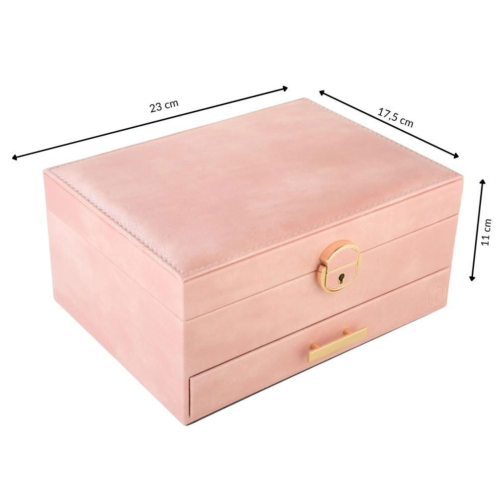 MALETA MÉDIA COM LED E GAVETA 11X17,5X23CM 