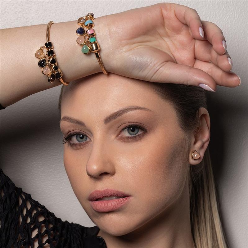 BERLOQUE FOLHEADO A OURO COM ESMALTE VERMELHO